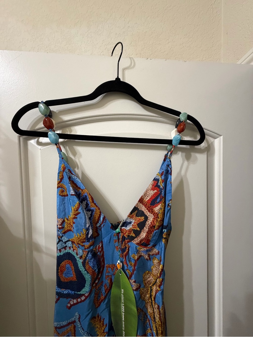 FARM Rio Blue Floral Print Maxi Dress - Picture 9 of 10